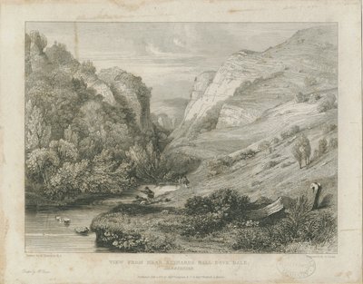 Dovedale - paesaggio (incisione) da Francis Legatt Chantrey