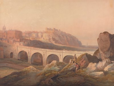 Veduta di Edimburgo da Calton Hill da Francis Nicholson