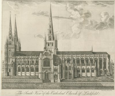 Cattedrale di Lichfield - Vista sud: incisione, nd [19th cent] da Francis Perry