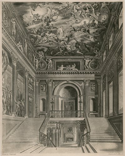 Scalinata di Buckingham Palace da Francis Phillip Stephanoff