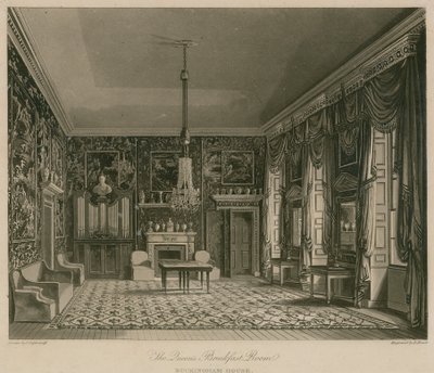 La sala della colazione della Regina, Buckingham House da Francis Phillip Stephanoff