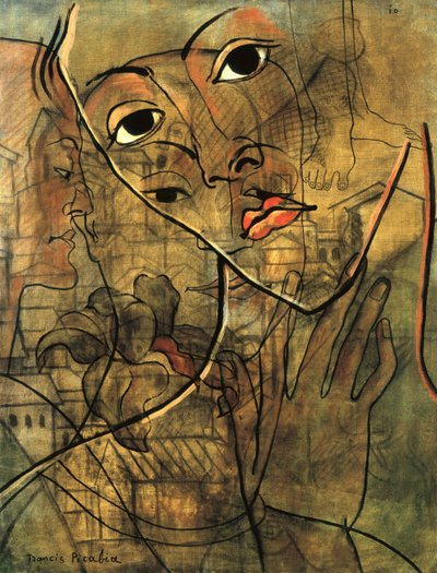Volti (olio su tela) da Francis Picabia