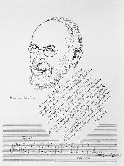 Ritratto del compositore e pianista francese Erik Satie da Francis Picabia