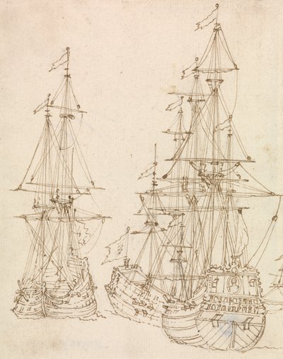 Studi di Navi da Francis Place