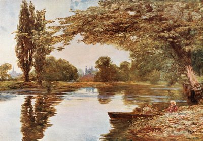 Cappella del Eton College dal Tamigi da Francis S. Walker