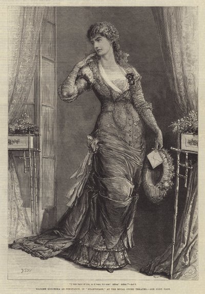 Madame Modjeska come Constance, in Heartsease, al Royal Court Theatre da Francis S. Walker