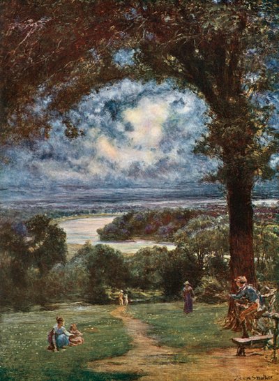 Il Tamigi a Richmond dalla terrazza da Francis S. Walker