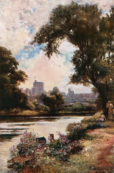 Castello di Windsor vicino alla chiusa di Eton da Francis S. Walker