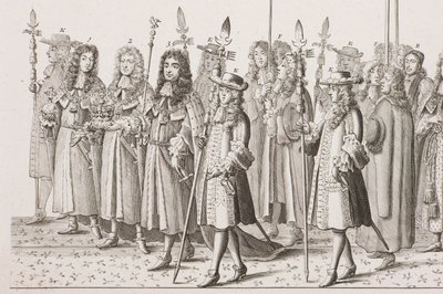 Processione di incoronazione di Giacomo II da Francis Sandford
