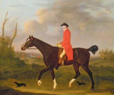 Un gentiluomo sul suo cavallo da caccia che cavalca verso i segugi da Francis Sartorius