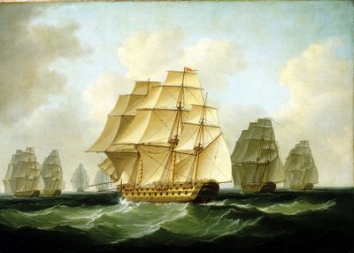 Episodi delle guerre napoleoniche (1803-1815): Gli inseguimenti guidati da Richard Strachan, al largo di Capo Ortegal (Spagna), 4 novembre da Francis Sartorius