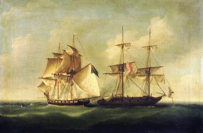 Guerre napoleoniche: Guerra delle cannoniere (1807-1814) tra il Regno di Danimarca e Norvegia e la flotta britannica da Francis Sartorius