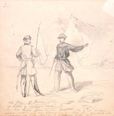 Bandiera di tregua, c.1860 da Francis Schell