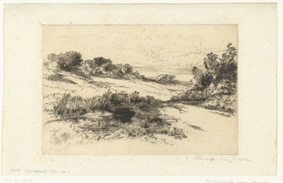 Paesaggio collinare vicino a Swanage da Francis Seymour Haden (Sir) (signed by artist)