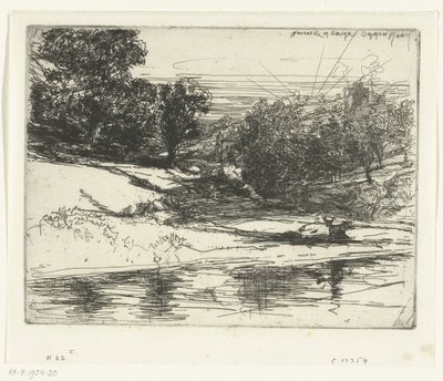 Paesaggio intorno a Castell Newydd in Galles da Francis Seymour Haden (Sir) (signed by artist)