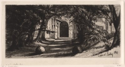 Mytton Hall da Francis Seymour Haden (Sir) (signed by artist)