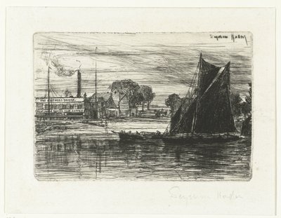 West London Rowing Club da Francis Seymour Haden (Sir) (signed by artist)