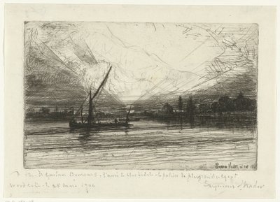 Tramonto sul Tamigi da Francis Seymour Haden (Sir) (signed by artist)
