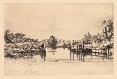 Egham Lock, 1859 da Francis Seymour Haden