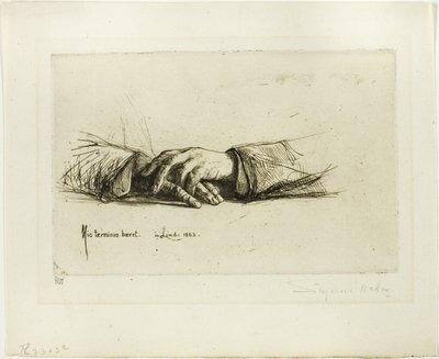 Mani giunte da Francis Seymour Haden