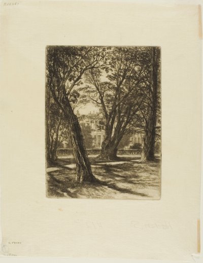 Giardini di Kensington, n. I (piccola tavola) da Francis Seymour Haden