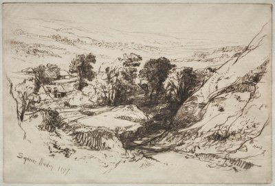 Nine Barrow Down, 1877 da Francis Seymour Haden