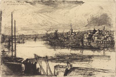 Vecchia Chelsea, dalla finestra di Whistler (Battersea Reach) da Francis Seymour Haden