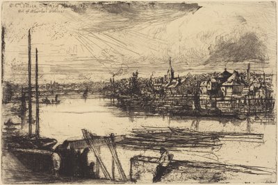 La vecchia Chelsea, dalla finestra di Whistler (Battersea Reach) da Francis Seymour Haden