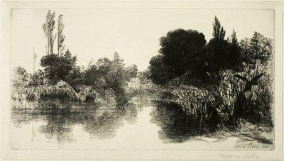 Shere Mill Pond, No. II (grande lastra) da Francis Seymour Haden