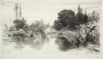 Shere Mill Pond La Piastra Maggiore, 1860 da Francis Seymour Haden