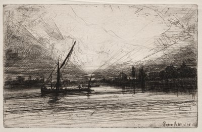 Tramonto sul Tamigi da Francis Seymour Haden