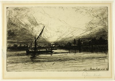 Tramonto sul Tamigi da Francis Seymour Haden
