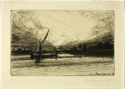 Tramonto sul Tamigi da Francis Seymour Haden