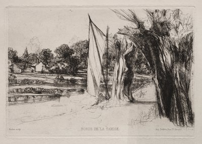 Thames Ditton - Con una Vela da Francis Seymour Haden