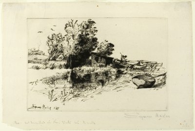 La piccola casa-barca da Francis Seymour Haden