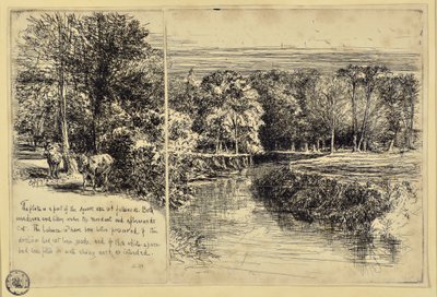 I Due Asini e il Fiume Dundrum da Francis Seymour Haden