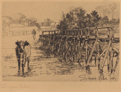 Il guado del villaggio da Francis Seymour Haden
