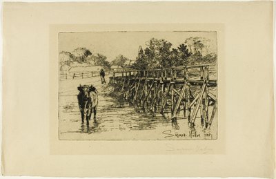 Il guado del villaggio da Francis Seymour Haden