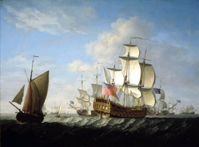Uno squadrone britannico della Royal Navy in mare da Francis Swaine