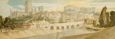 Cattedrale e castello di Durham dal fiume Wear da Francis Towne