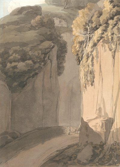 Ingresso della Grotta di Posilippo, Napoli da Francis Towne