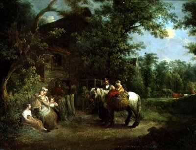 Contadini fuori da una taverna rustica da Francis Wheatley