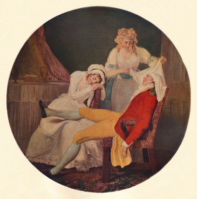 Lady Easys Steinkirk: Una scena da The Fearless Husband di Colley Cibber Atto V, Scena 5, 193 da Francis Wheatley