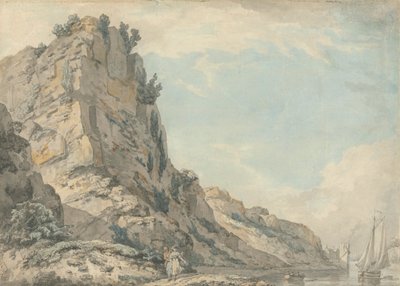 Roccia di San Vincenzo, Clifton, Bristol con la casa della sorgente di Hotwell in lontananza da Francis Wheatley