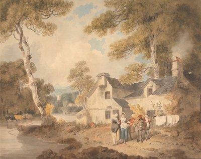 Vasaio itinerante fuori da un cottage da Francis Wheatley