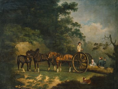 Boscaioli con il loro Carro che Riposano in una Radura Boschiva da Francis Wheatley