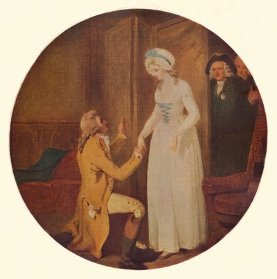 Giovane Marlow e Miss Hardcastle: Una scena da She Stoops to Conquer di Oliver Goldsmith Atto V, Sc da Francis Wheatley