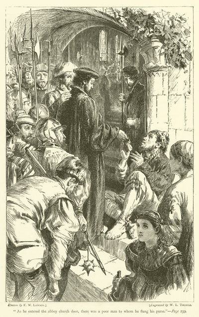 Mentre entrava dalla porta della chiesa dell