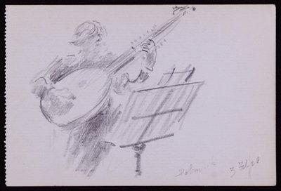 Ritratto di Arnold Dolmetsch da Francis Wilfred Lawson