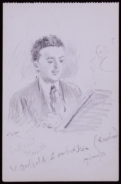Ritratto di Berthold Lubetkin da Francis Wilfred Lawson